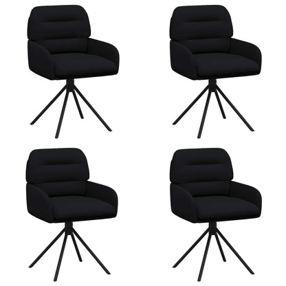 Draai Eetstoelen 4 pcs Kunstleer Zwart 59 x 59,5 x 90 cm