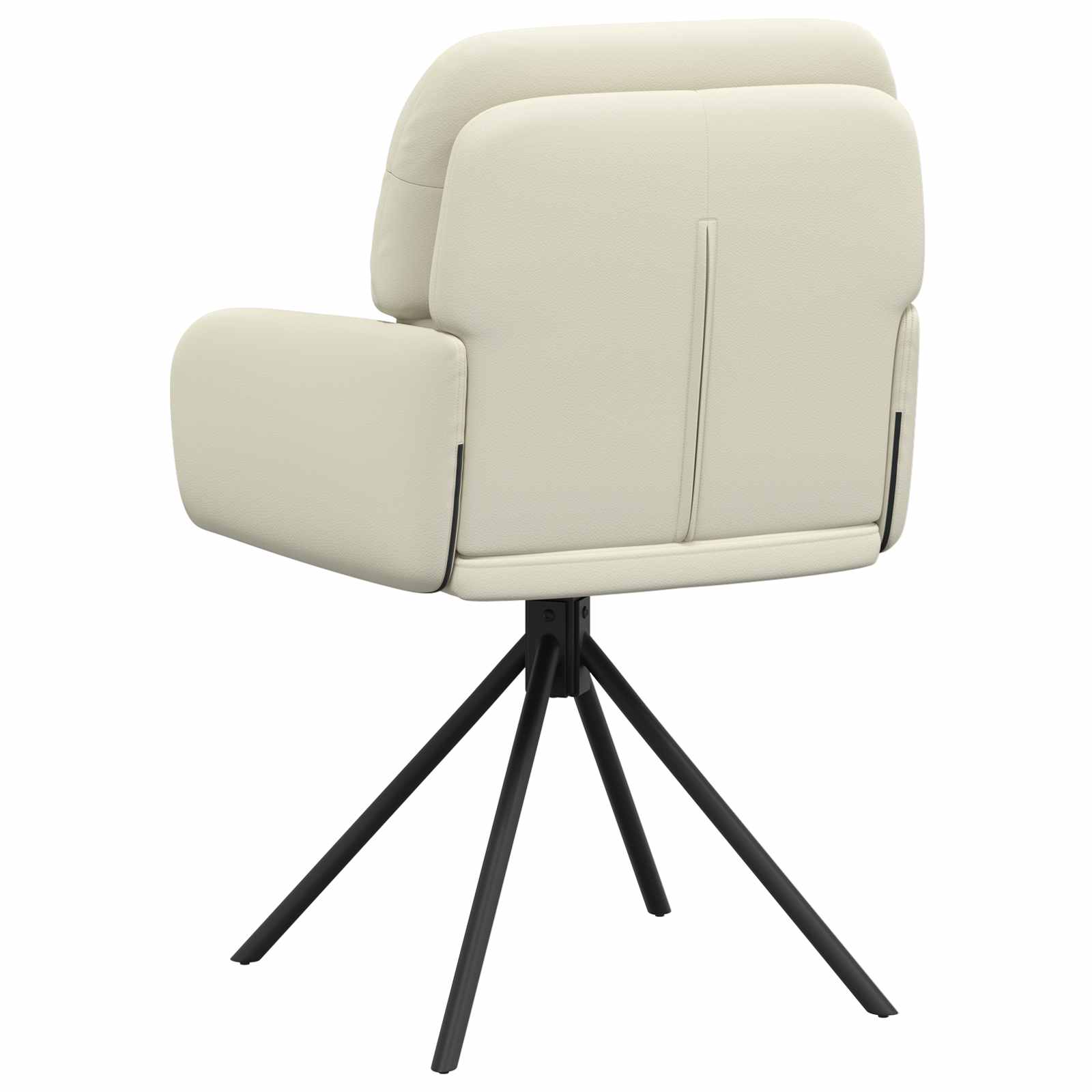 Draai Eetstoelen 4 pcs Kunstleer Crèmekleurig 59 x 59,5 x 90 cm