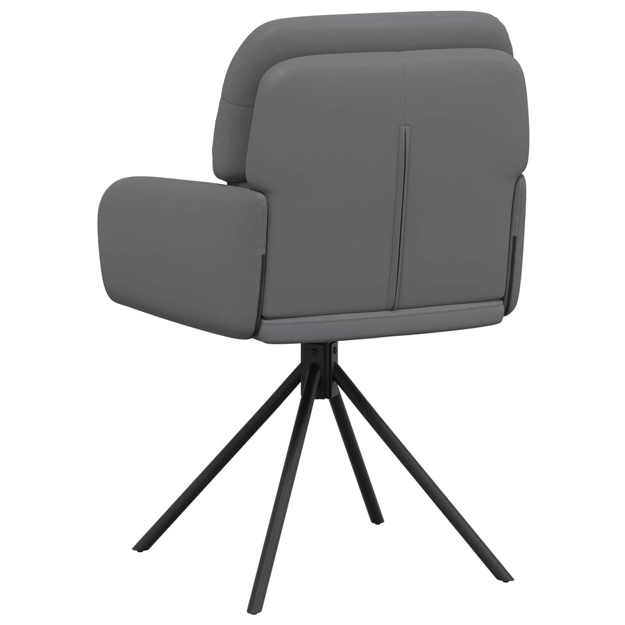 Draai Eetstoelen 4 pcs Kunstleer Grijs 59 x 59,5 x 90 cm