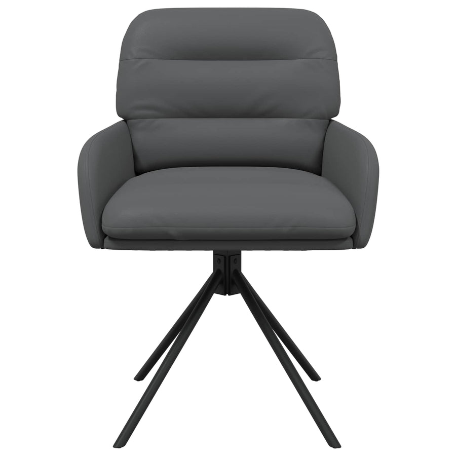 Draai Eetstoelen 4 pcs Kunstleer Grijs 59 x 59,5 x 90 cm