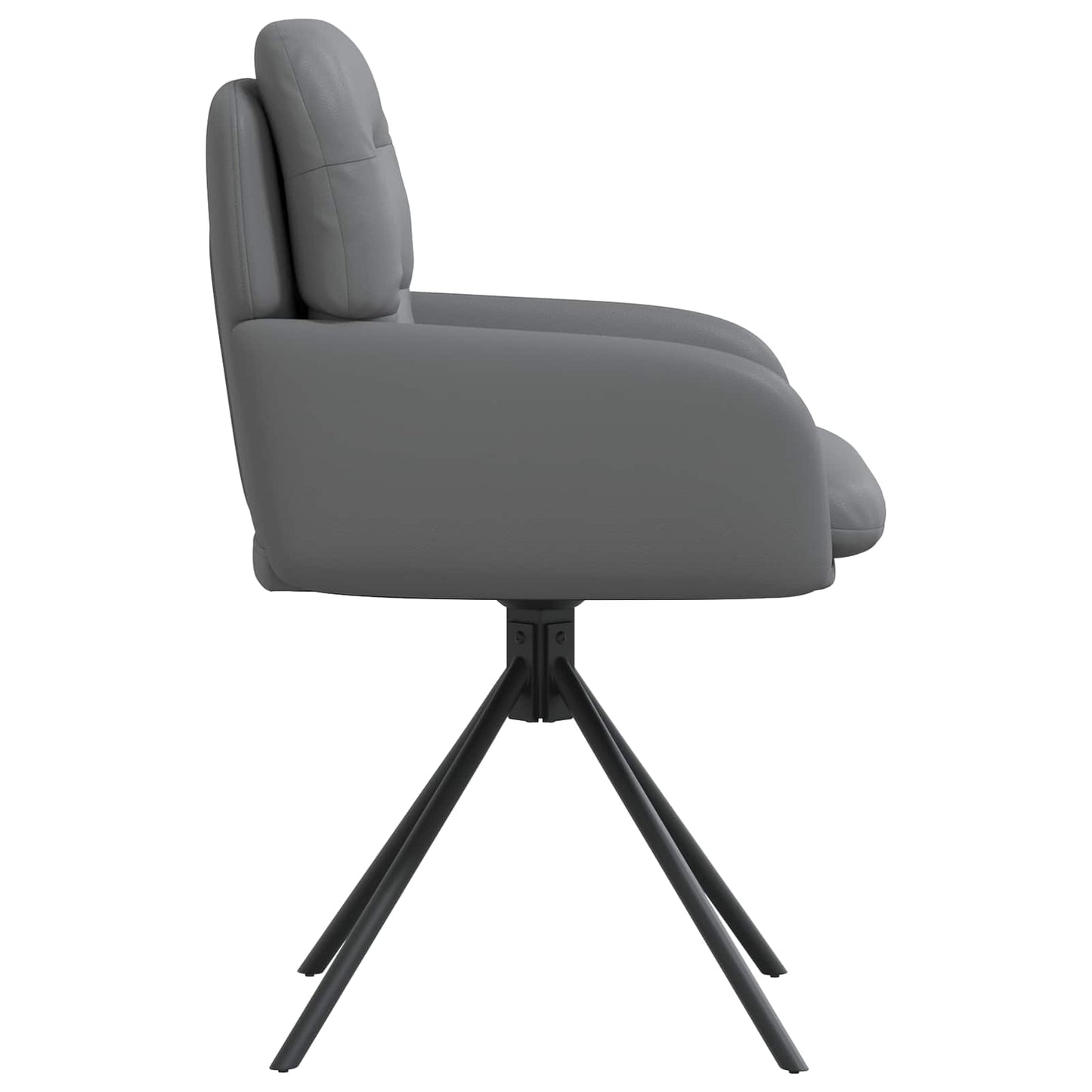 Draai Eetstoelen 4 pcs Kunstleer Grijs 59 x 59,5 x 90 cm
