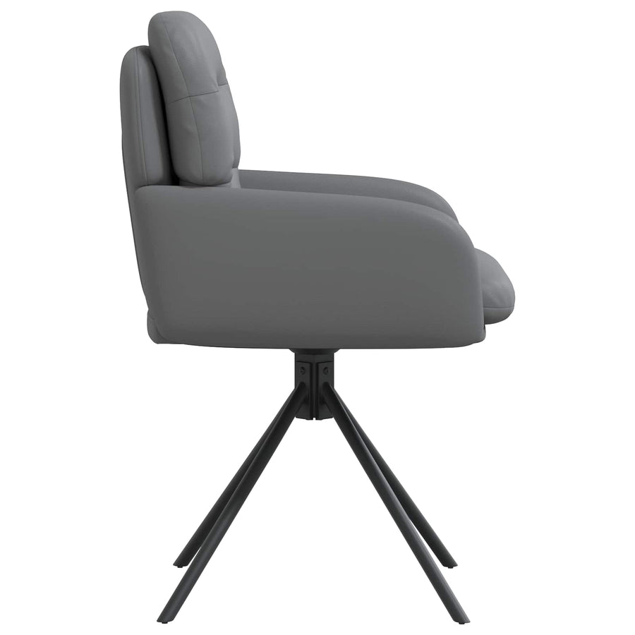 Draai Eetstoelen 4 pcs Kunstleer Grijs 59 x 59,5 x 90 cm