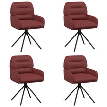 Draai Eetstoelen 4 pcs Kunstleer Wijnrood 59 x 59,5 x 90 cm