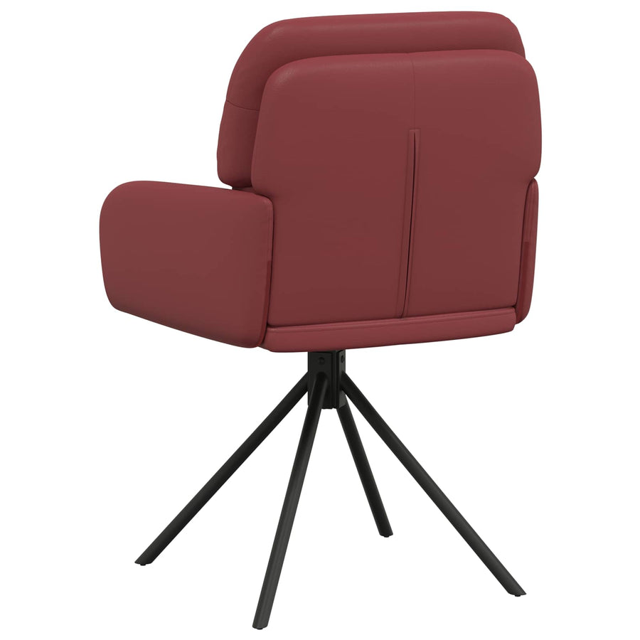Draai Eetstoelen 4 pcs Kunstleer Wijnrood 59 x 59,5 x 90 cm