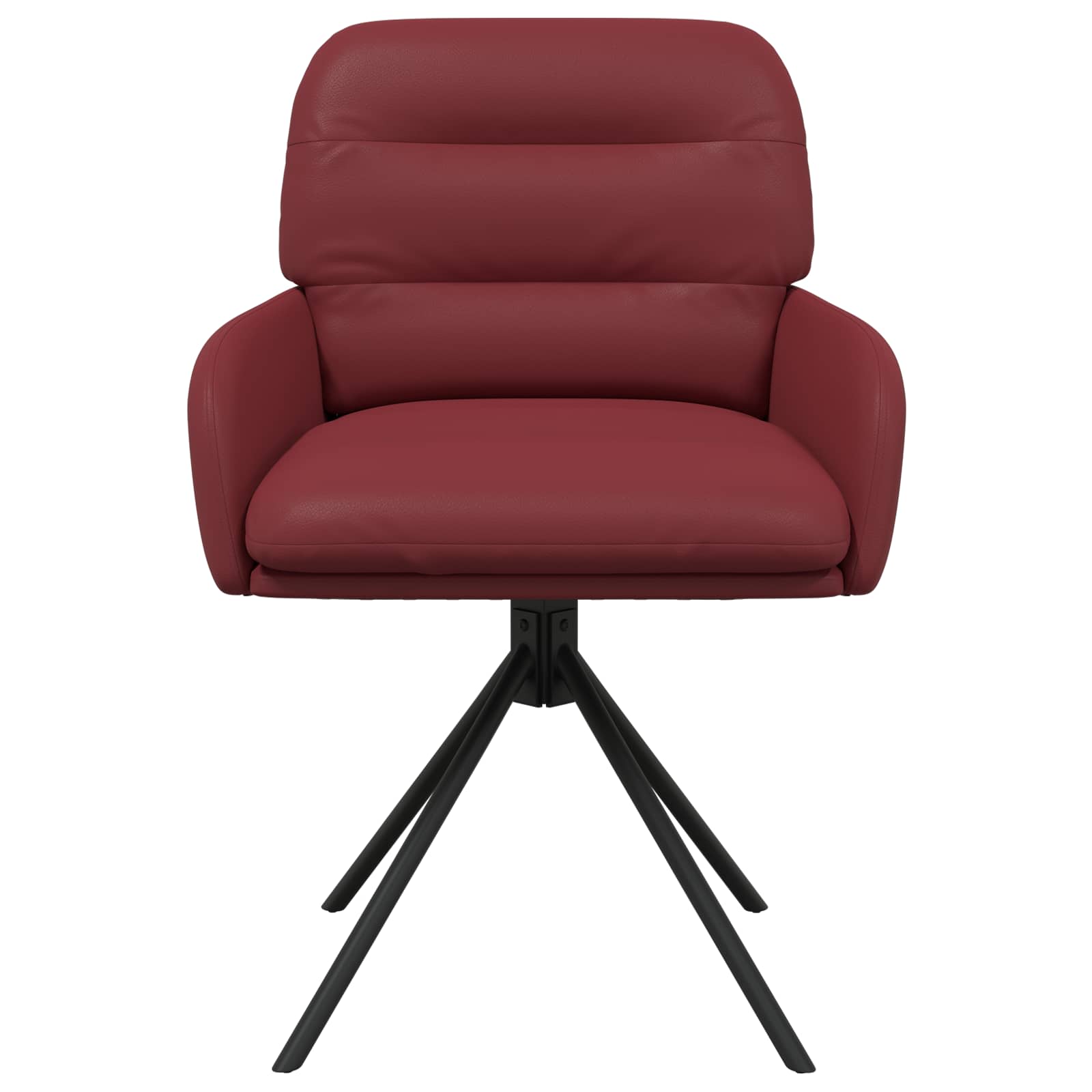 Draai Eetstoelen 4 pcs Kunstleer Wijnrood 59 x 59,5 x 90 cm