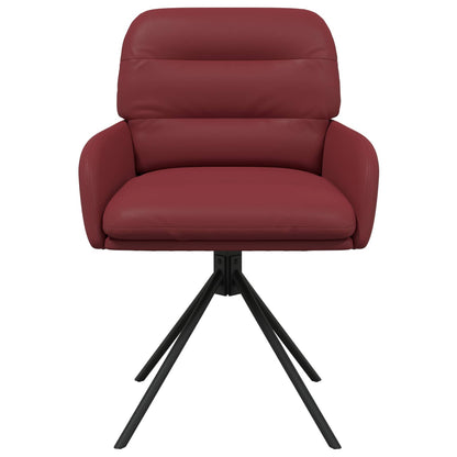 Draai Eetstoelen 4 pcs Kunstleer Wijnrood 59 x 59,5 x 90 cm