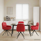 Draai Eetstoelen 4 pcs Kunstleer Rood 59 x 59,5 x 90 cm