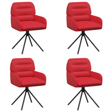 Draai Eetstoelen 4 pcs Kunstleer Rood 59 x 59,5 x 90 cm