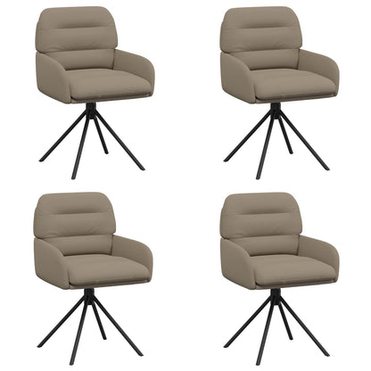 Draai Eetstoelen 4 pcs Kunstleer Cappuccino 59 x 59,5 x 90 cm
