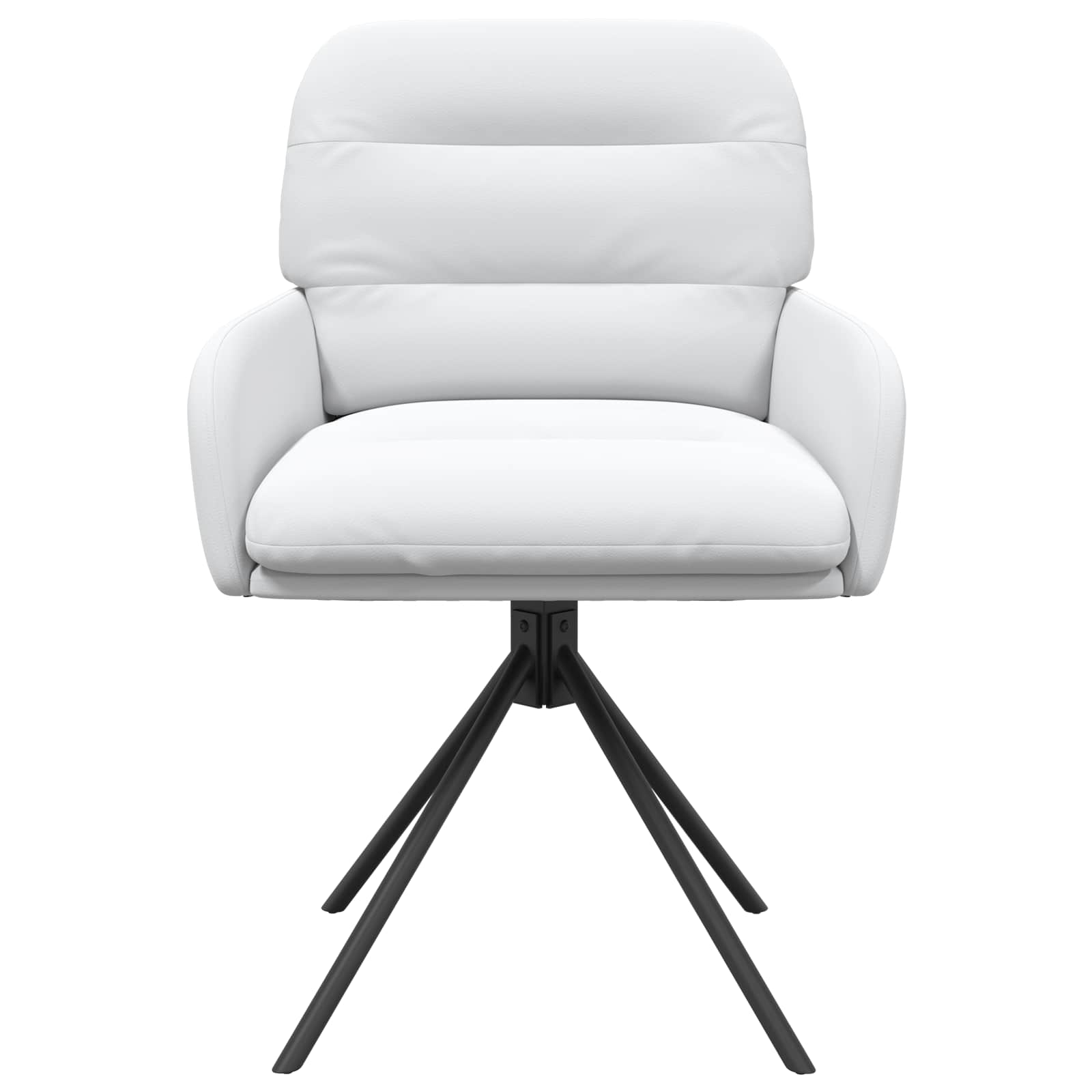 Draai Eetstoelen 4 pcs Kunstleer Wit 59 x 59,5 x 90 cm
