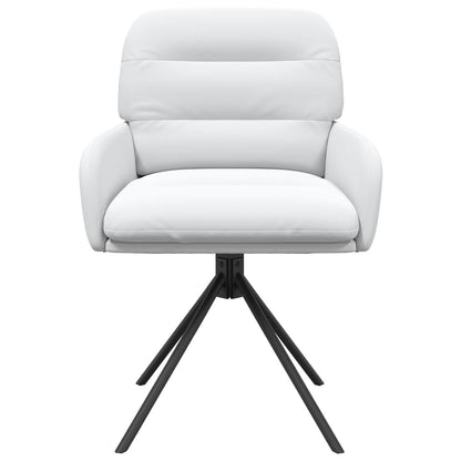 Draai Eetstoelen 4 pcs Kunstleer Wit 59 x 59,5 x 90 cm