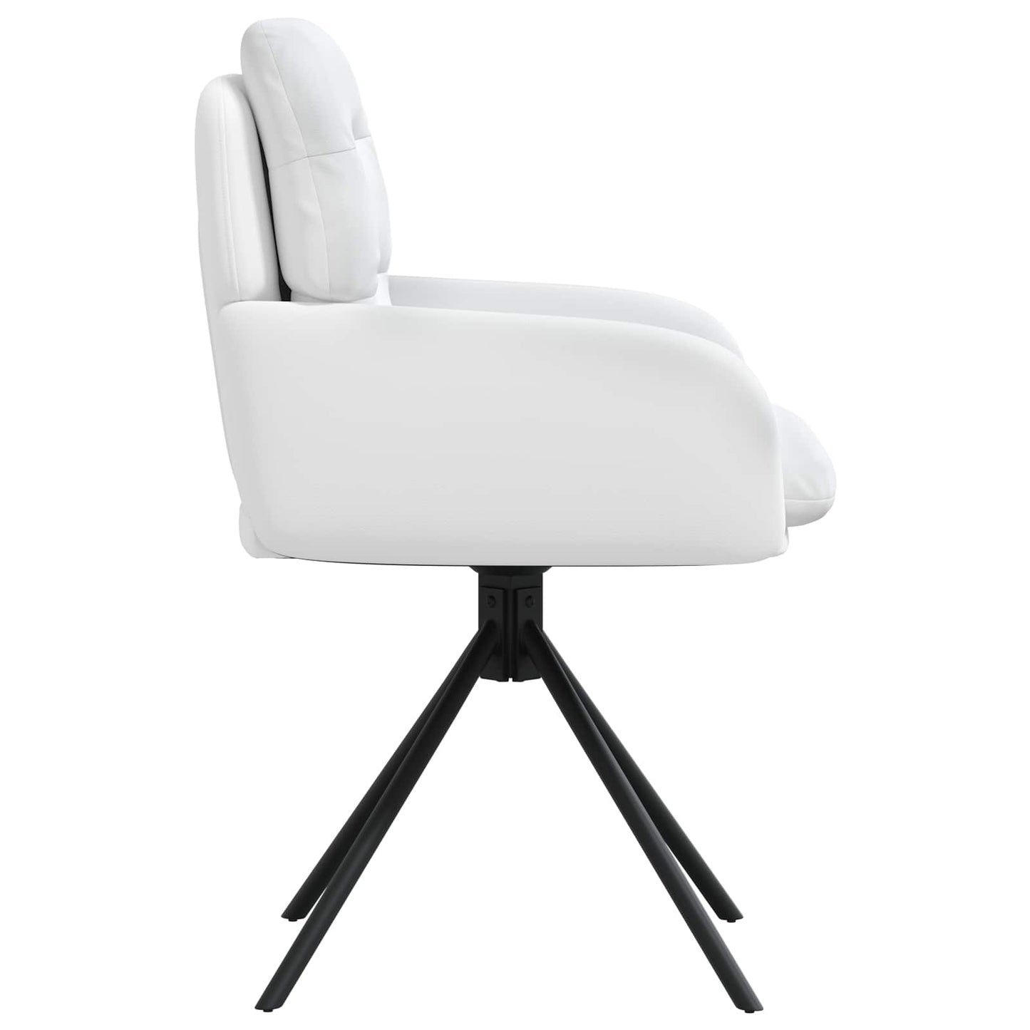 Draai Eetstoelen 4 pcs Kunstleer Wit 59 x 59,5 x 90 cm