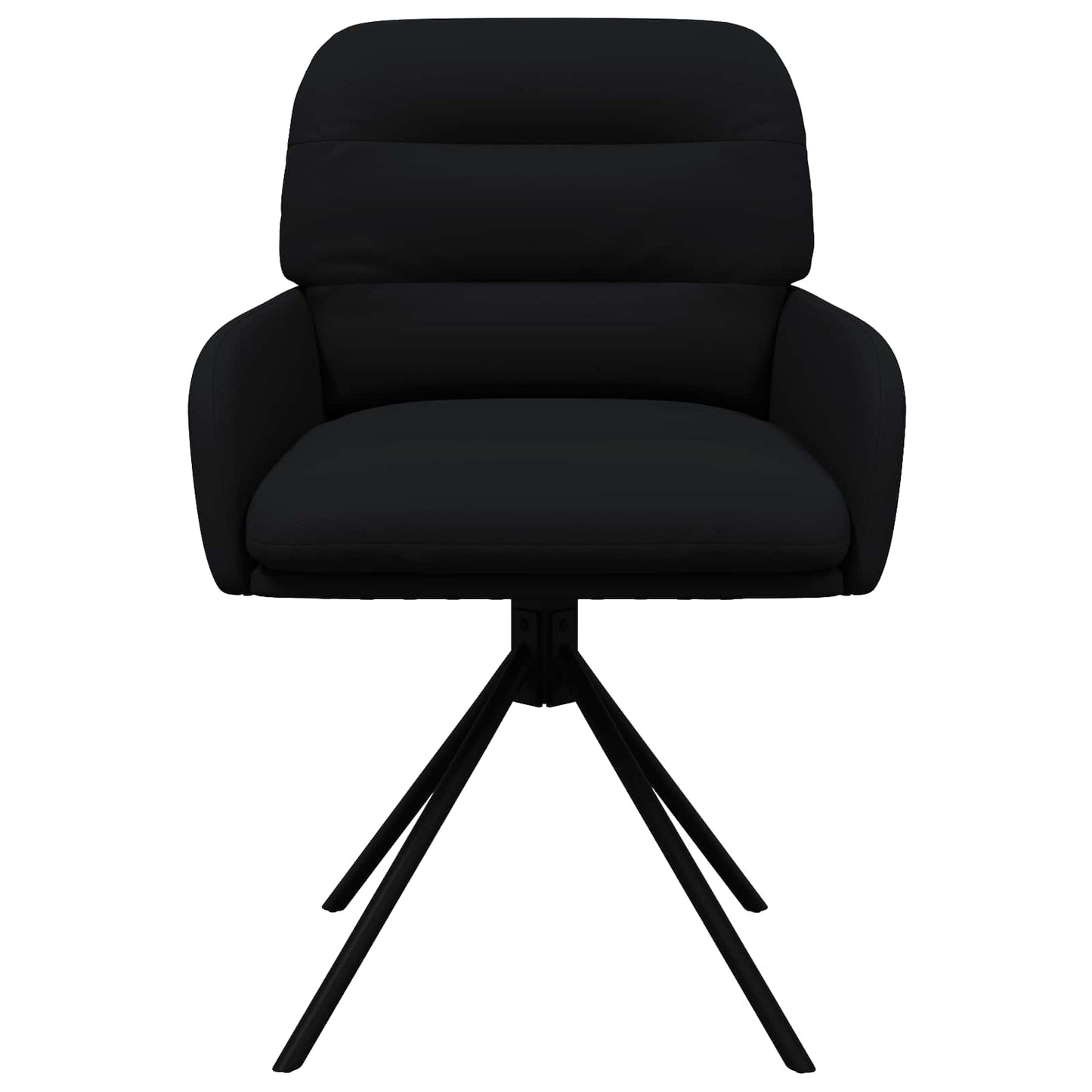 Draai Eetstoelen 6 pcs Kunstleer Zwart 59 x 59,5 x 90 cm