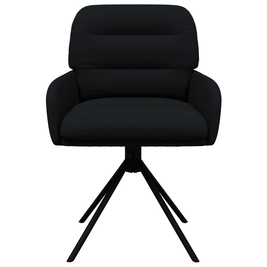 Draai Eetstoelen 6 pcs Kunstleer Zwart 59 x 59,5 x 90 cm