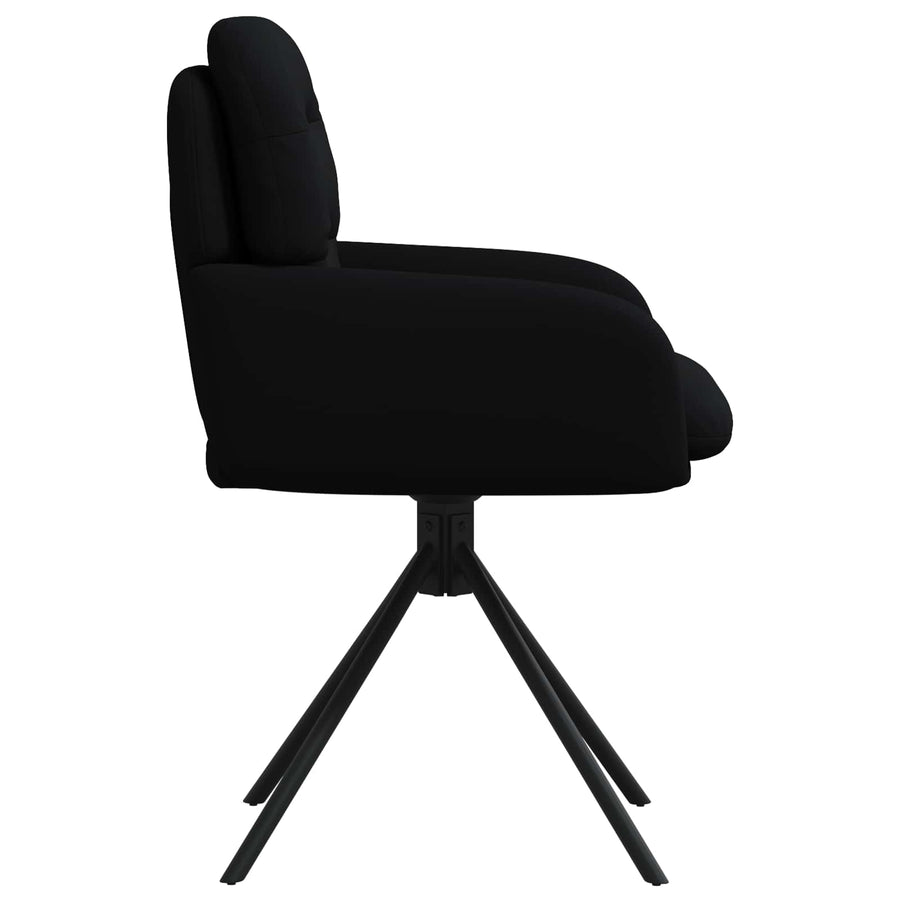 Draai Eetstoelen 6 pcs Kunstleer Zwart 59 x 59,5 x 90 cm