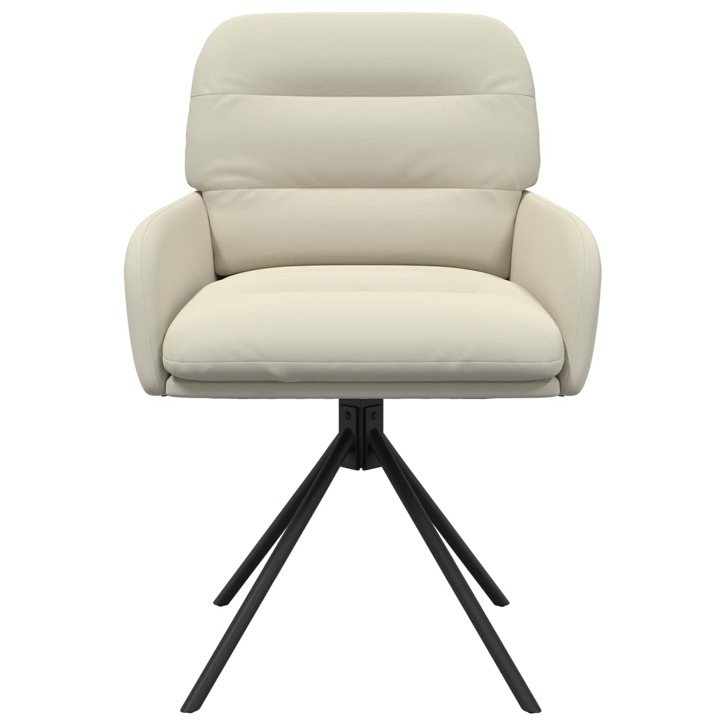 Draai Eetstoelen 6 pcs Kunstleer Crèmekleurig 59 x 59,5 x 90 cm