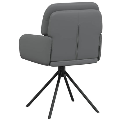 Draai Eetstoelen 6 pcs Kunstleer Grijs 59 x 59,5 x 90 cm