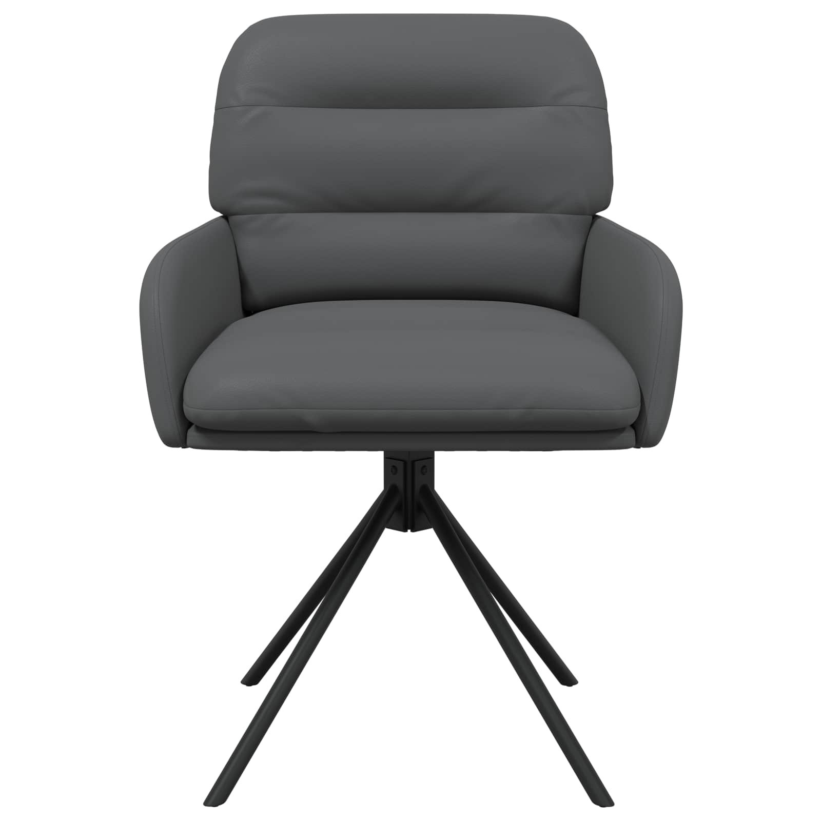 Draai Eetstoelen 6 pcs Kunstleer Grijs 59 x 59,5 x 90 cm