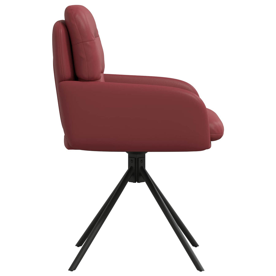 Draai Eetstoelen 6 pcs Kunstleer Wijnrood 59 x 59,5 x 90 cm