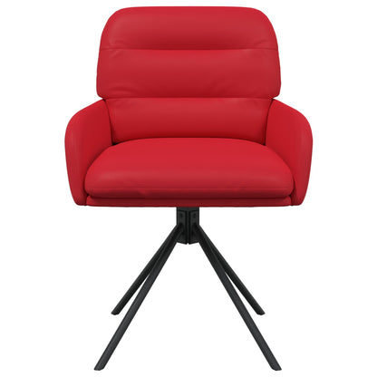 Draai Eetstoelen 6 pcs Kunstleer Rood 59 x 59,5 x 90 cm