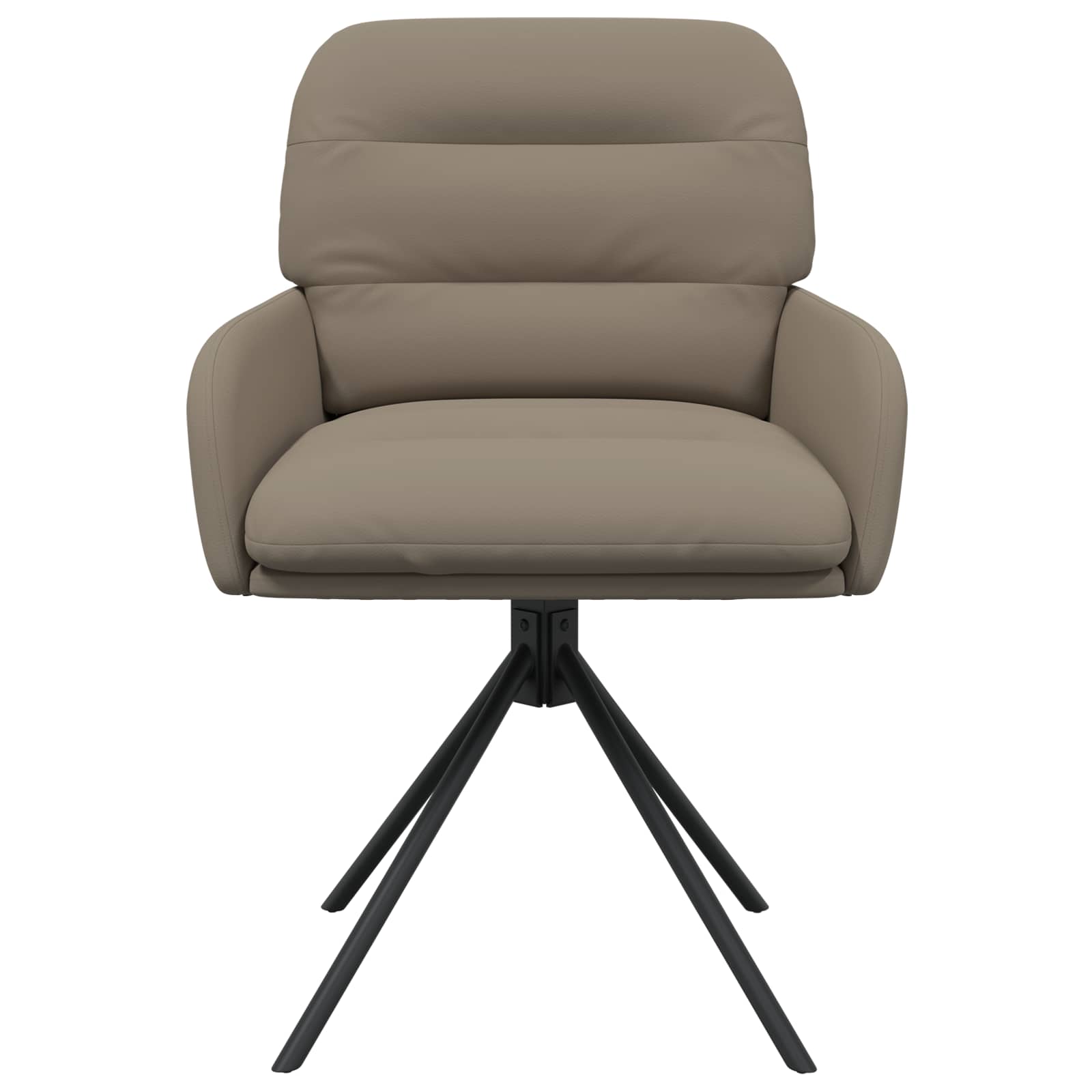 Draai Eetstoelen 6 pcs Kunstleer Cappuccino 59 x 59,5 x 90 cm