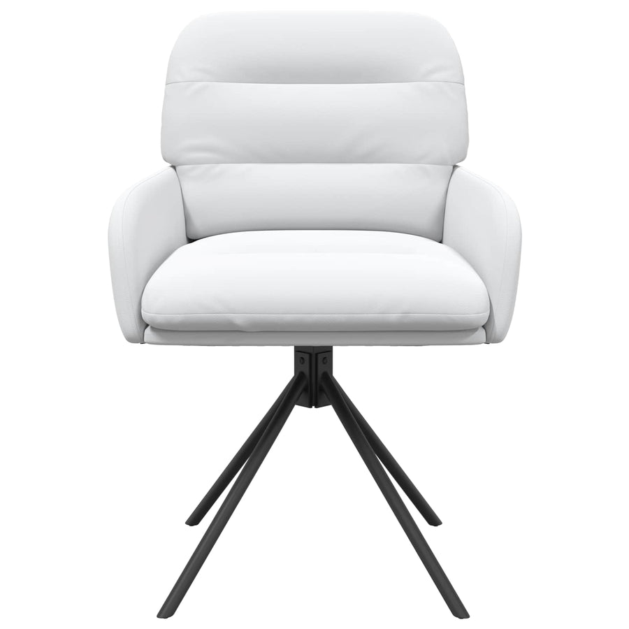 Draai Eetstoelen 6 pcs Kunstleer Wit 59 x 59,5 x 90 cm