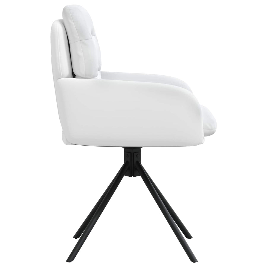 Draai Eetstoelen 6 pcs Kunstleer Wit 59 x 59,5 x 90 cm