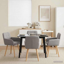 Eettafelstoelen 4 pcs Bouclé Lichtgrijs 59 x 57 x 85 cm