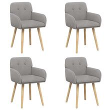 Eettafelstoelen 4 pcs Bouclé Lichtgrijs 59 x 57 x 85 cm