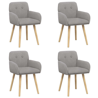 Eettafelstoelen 4 pcs Bouclé Lichtgrijs 59 x 57 x 85 cm