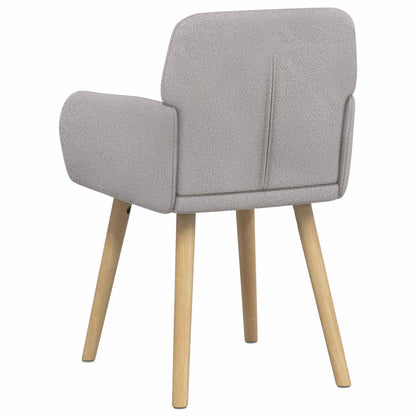 Eettafelstoelen 4 pcs Bouclé Lichtgrijs 59 x 57 x 85 cm