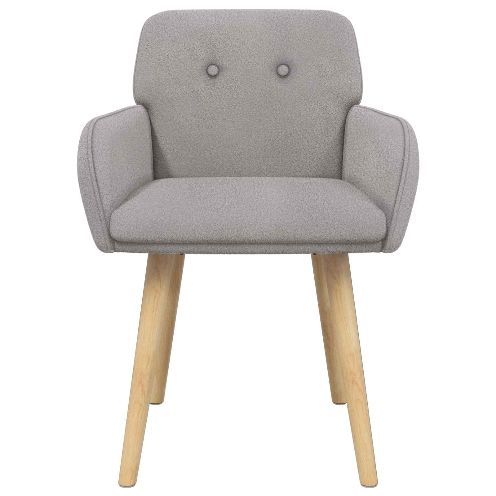 Eettafelstoelen 4 pcs Bouclé Lichtgrijs 59 x 57 x 85 cm