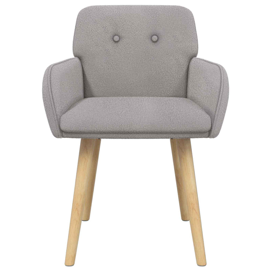 Eettafelstoelen 4 pcs Bouclé Lichtgrijs 59 x 57 x 85 cm