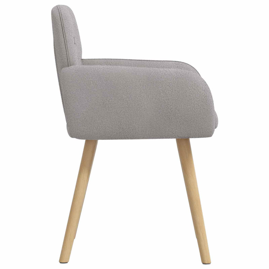 Eettafelstoelen 4 pcs Bouclé Lichtgrijs 59 x 57 x 85 cm