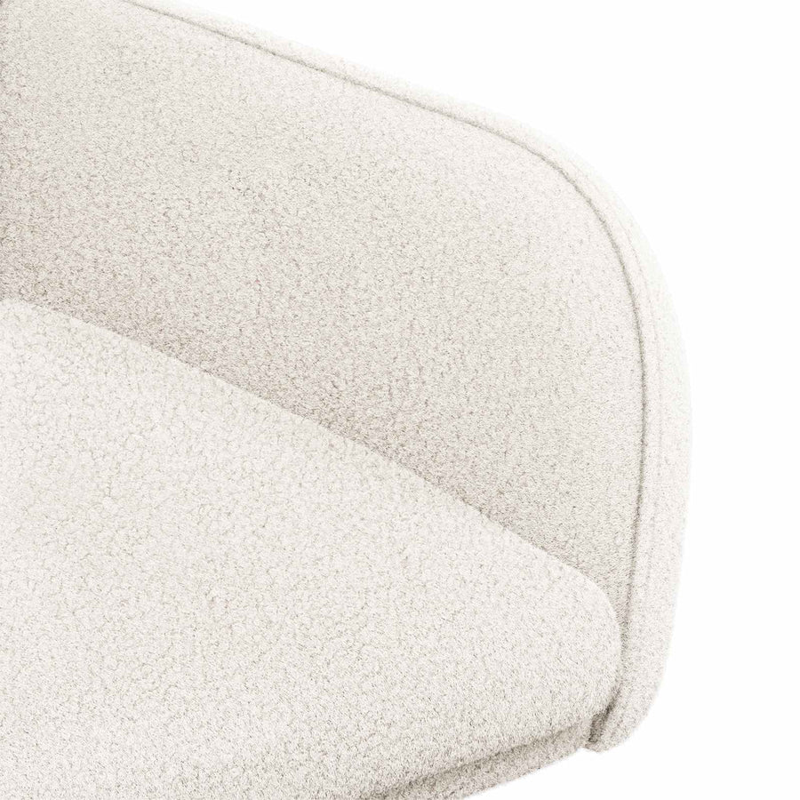 Eettafelstoelen 4 pcs Bouclé Crèmekleurig 59 x 57 x 85 cm