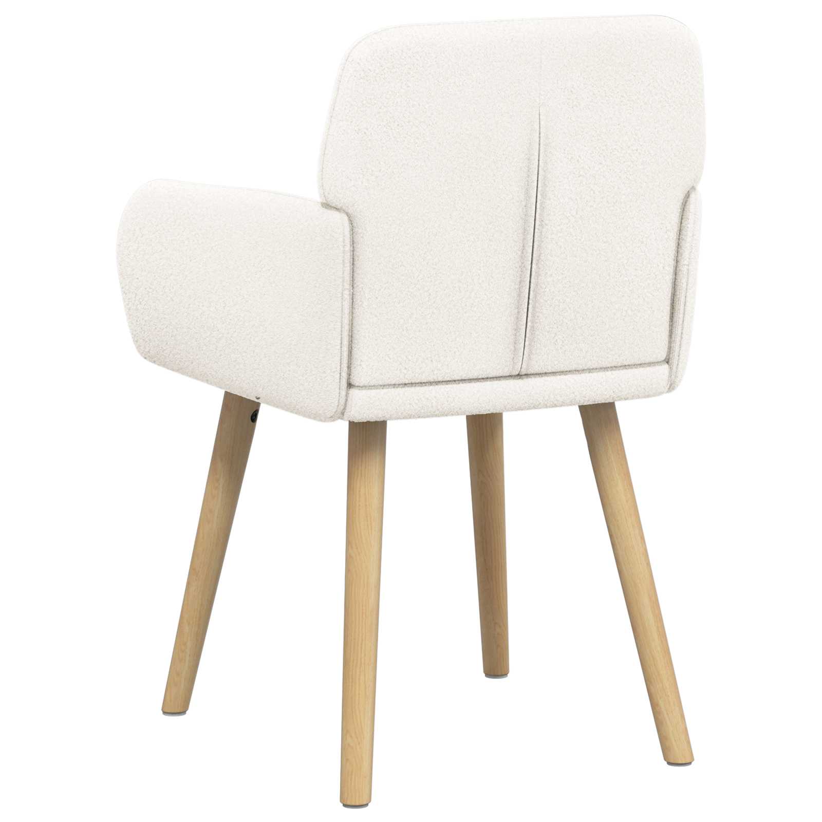 Eettafelstoelen 4 pcs Bouclé Crèmekleurig 59 x 57 x 85 cm