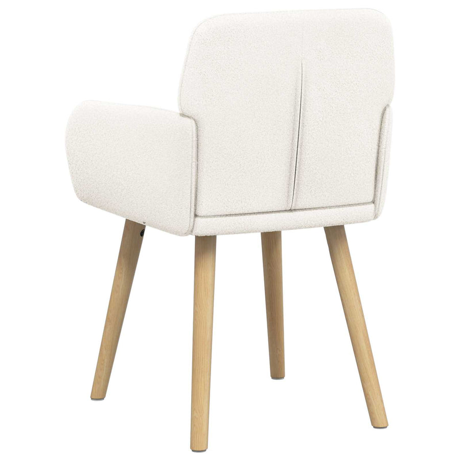 Eettafelstoelen 4 pcs Bouclé Crèmekleurig 59 x 57 x 85 cm