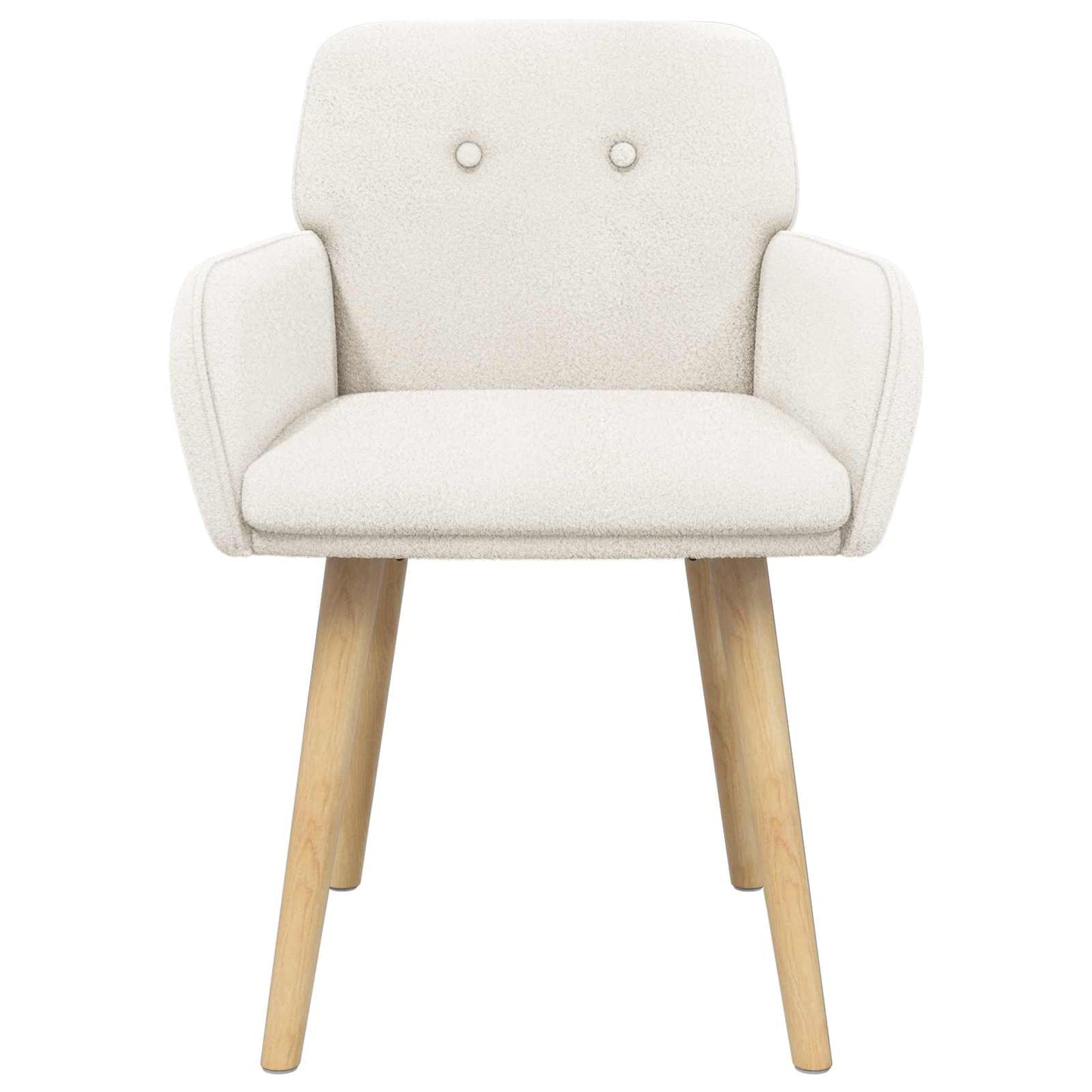 Eettafelstoelen 4 pcs Bouclé Crèmekleurig 59 x 57 x 85 cm