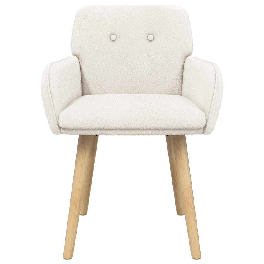 Eettafelstoelen 4 pcs Bouclé Crèmekleurig 59 x 57 x 85 cm