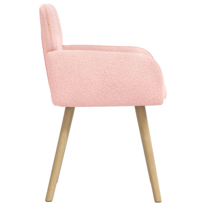 Eettafelstoelen 4 pcs Bouclé Roze 59 x 57 x 85 cm