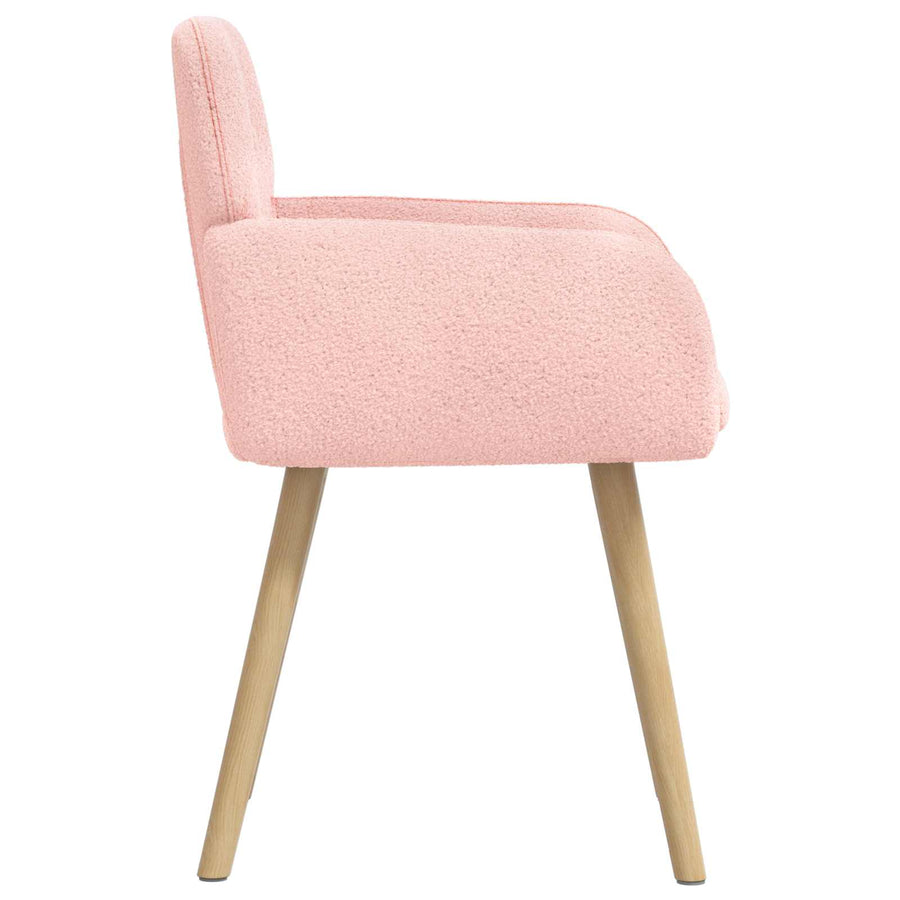 Eettafelstoelen 4 pcs Bouclé Roze 59 x 57 x 85 cm