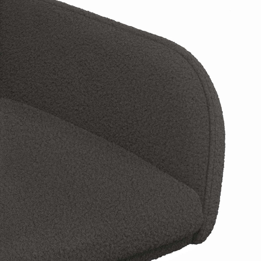Eettafelstoelen 4 pcs Bouclé Donkergrijs 59 x 57 x 85 cm
