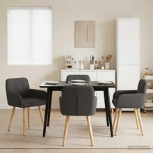 Eettafelstoelen 4 pcs Bouclé Donkergrijs 59 x 57 x 85 cm