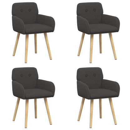 Eettafelstoelen 4 pcs Bouclé Donkergrijs 59 x 57 x 85 cm