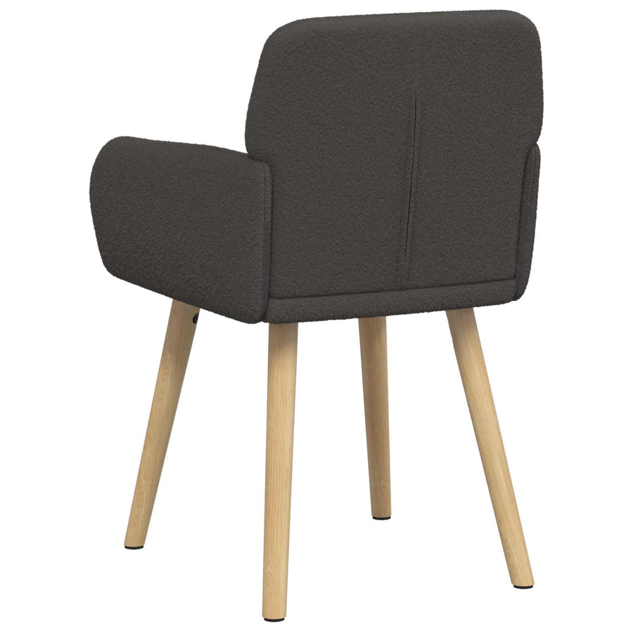 Eettafelstoelen 4 pcs Bouclé Donkergrijs 59 x 57 x 85 cm