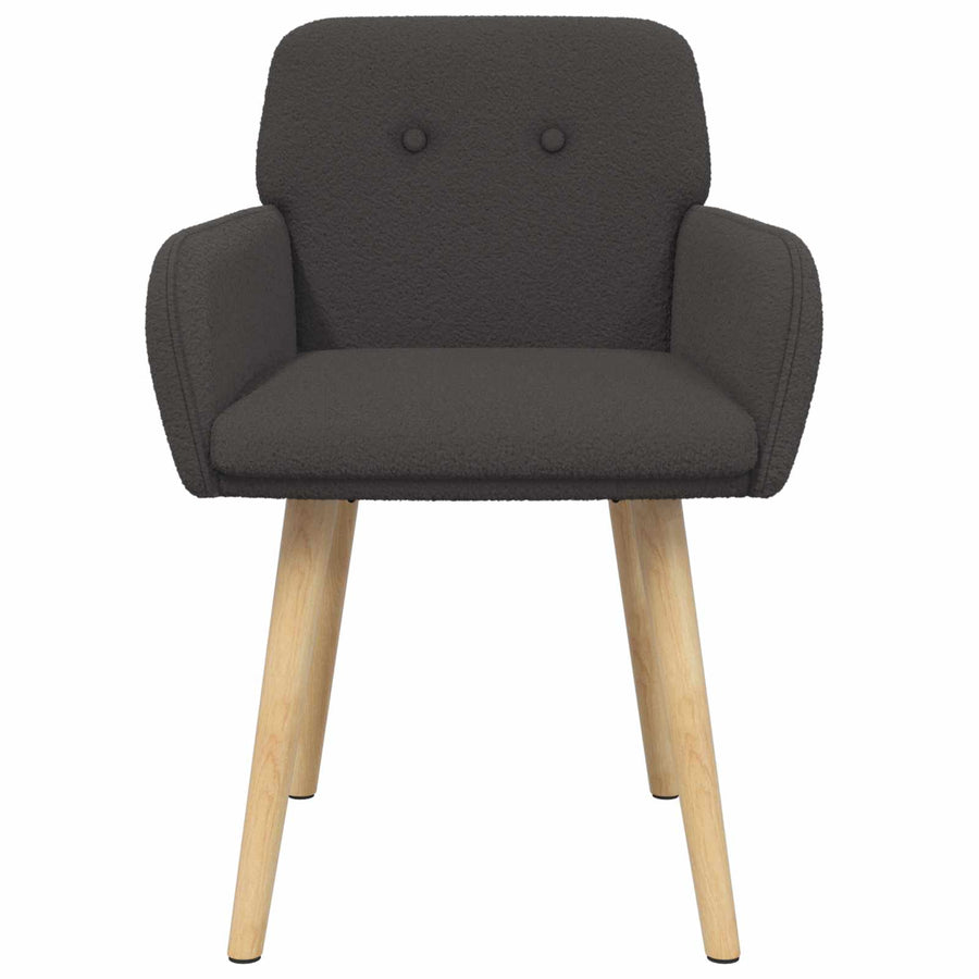 Eettafelstoelen 4 pcs Bouclé Donkergrijs 59 x 57 x 85 cm