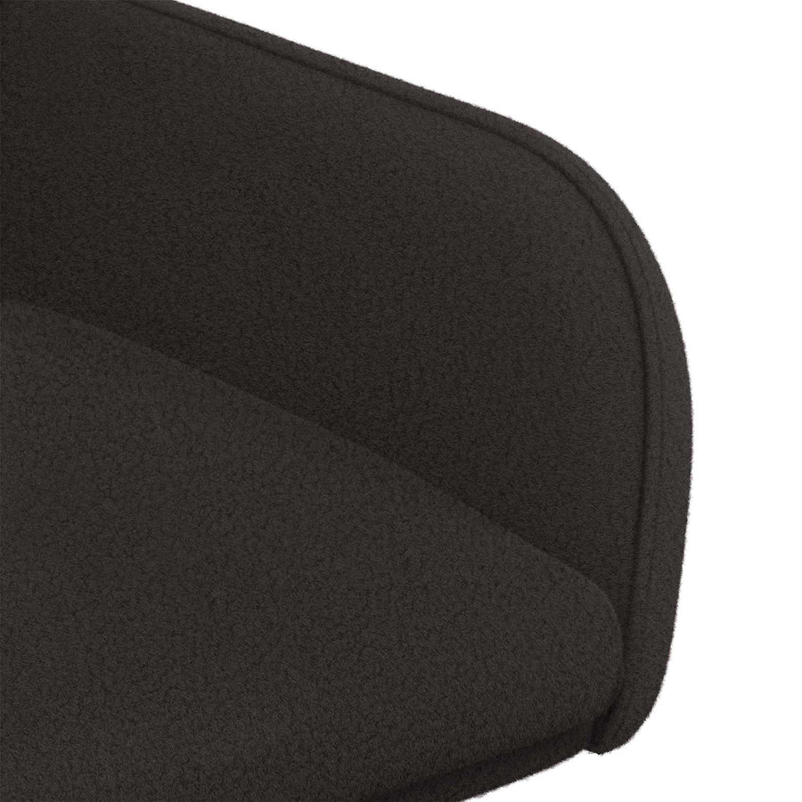 Eettafelstoelen 4 pcs Bouclé Zwart 59 x 57 x 85 cm