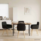 Eettafelstoelen 4 pcs Bouclé Zwart 59 x 57 x 85 cm