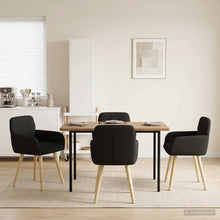 Eettafelstoelen 4 pcs Bouclé Zwart 59 x 57 x 85 cm
