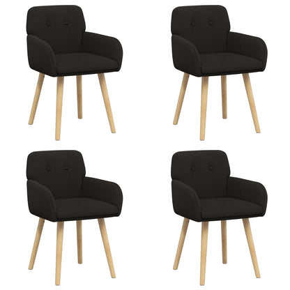 Eettafelstoelen 4 pcs Bouclé Zwart 59 x 57 x 85 cm